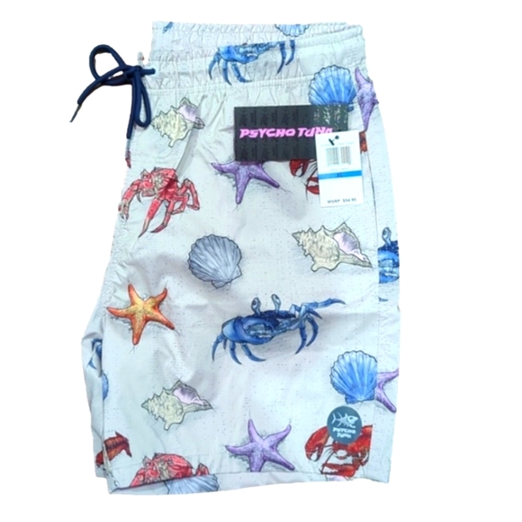 Mens M Swimsuit Psycho Tuna Board Shorts Medium Summer vacation swim tru… - Picture 4 of 10